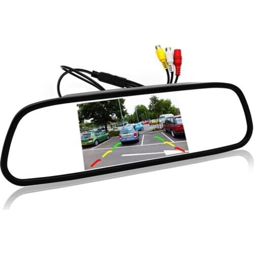 5 inch Digital Color TFT 800x480 LCD Car Parking Mirror Monitor 2 Video Input For Rear view Camera Parking Assistance System