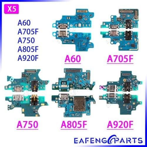 5 pcs/lot Dock Connector Micro USB A805F A750 Charger Port Flex Cable Microphone A920F Charging Board For Samsung A60 A705F