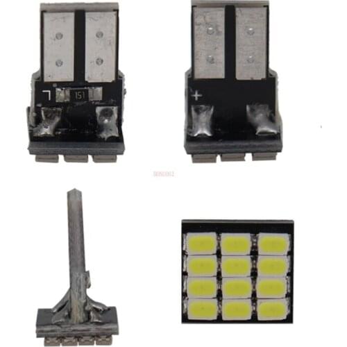 6PCS T10 W5W 12SMD 1206 White LED DC 12V Canbus led lights for car Car External Lights License Plate Corner Backup Lamp