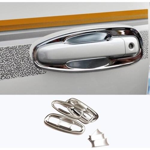 For Toyota Land cruiser Prado FJ150 150 2010 to 2017 ABS Chrome Car door Handle insert sticker trim Cover Accessories 8pcs