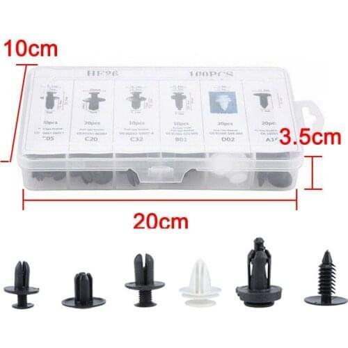 100-piece car fastener rivet kit For Nissan Teana X-Trail Qashqai Livina Sylphy Tiida Infiniti FX-series Q-series QX-series