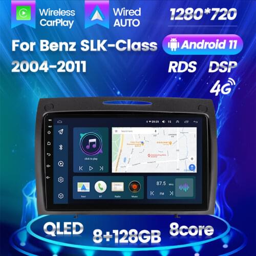 For Mercedes-Benz SLK-Class SLK Class R171 2004 - 2011 Car Radio Player Navigation Stereo 2din 2 Din DVD Steering Wheel Control