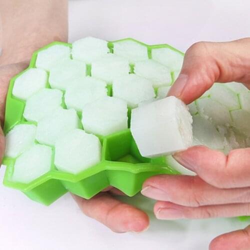 Honeycomb Shape Ice Cube 37 Cubes Ice Tray Ice Cube Mold Storage Containers mold ice mold