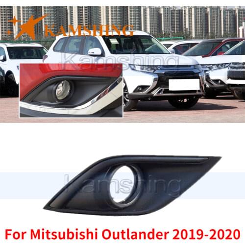 Kamshing For Mitsubishi Outlander 2019-2020 Front Bumper Light Frame Fog Light Cover Foglight Fog Lamp Cap Frame Shell Frame