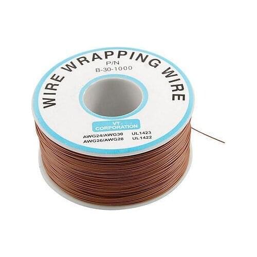Brown PVC Coated Tin Plated Copper Cable Wrapping Wire 305M 30AWG Cable Reel
