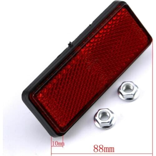 Red Rear Rectangular Reflector 50cc-250cc ATV Dirt Bike Go Kart Scooter Moped