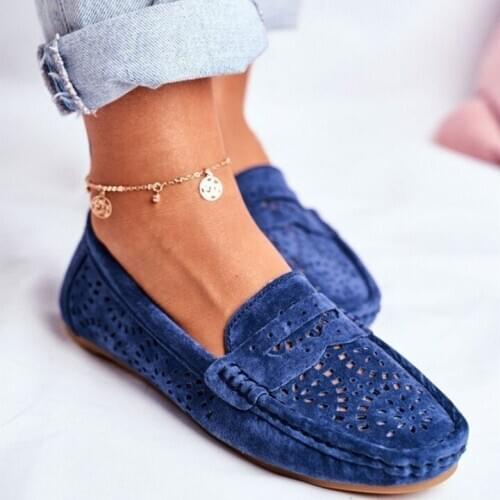 Llogai 2021 Summer Women Flat Shoes Soft Casual Loafers Female Ballet Flats Suede Slip on Moccasins Breathable Ladies Footwear