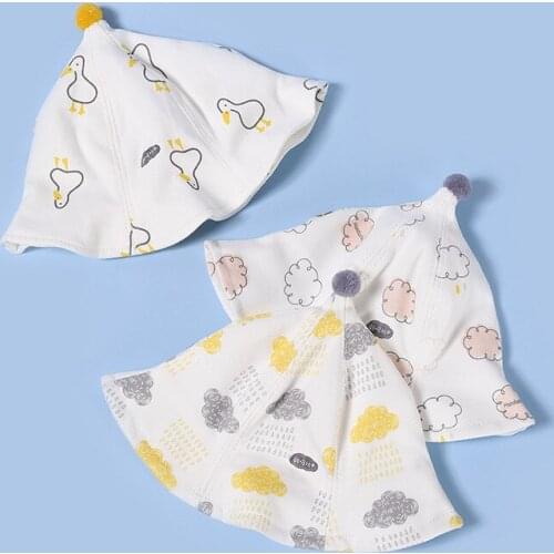 Cartoon Baby Hat with Cloud Fashion Super Cute Childrens Bucket Caps Cotton Warm Fisherman Hat for Boys Girls Summer Child Caps