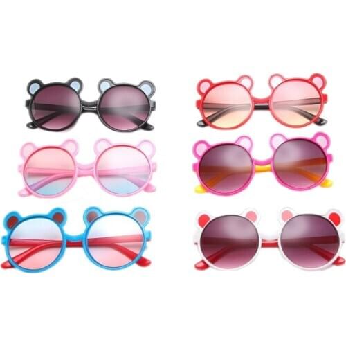 NEW Baby Accessories Childrens Sunglasses Kids Girls Boys Cute Bear-Shaped Anti-UV Sunglasses Photography Prop Outdoor Beach