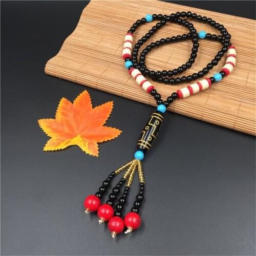 New Chinese Necklaces For Women Handmade Long Tassel Ethnic Jewelry Geometric Bijoux Accessories Dropshipping