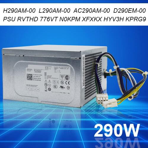 New PSU For Dell 3020 7020 9020 T1700 290W Power Supply RVTHD L290AM-00 HU290AM-01 D290EM-01 AC290AM-00