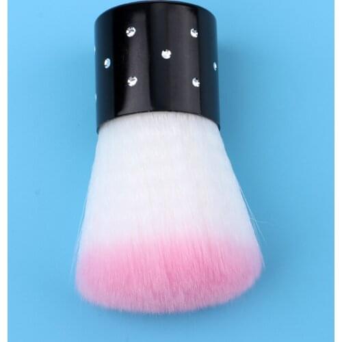 Pink Soft Kabuki Brushes Powder Brush Nail Arts Dust Cleaner Brush for Makeup or Nail Arts