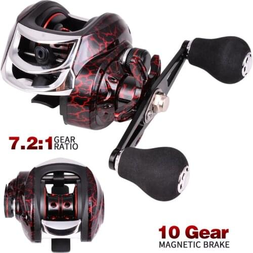 Left/Right Hand Baitcasting Fishing Reel 7.2:1 Bait Casting Fishing Wheel With Magnetic Brake Carp Carretilha Pesca Reels