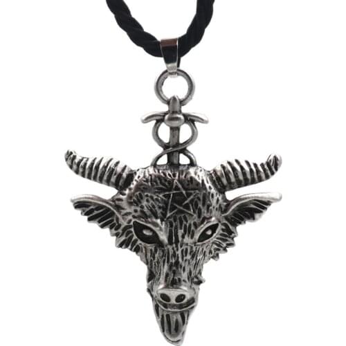 Sabbatic Goat Amulet Necklace Baphomet Necklace pendant Ram Head Necklace Pentagram Gothic Goth Witch Witchcraft Wicca Jewelry