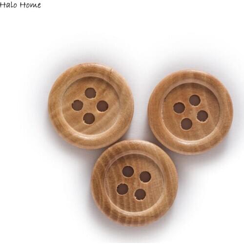 2 Hole Wood grain Solid Wooden Buttons Sewing Scrapbook Clothing Crafts Gift Jacket Blazer Sweaters Handwork Accessories 10-25mm