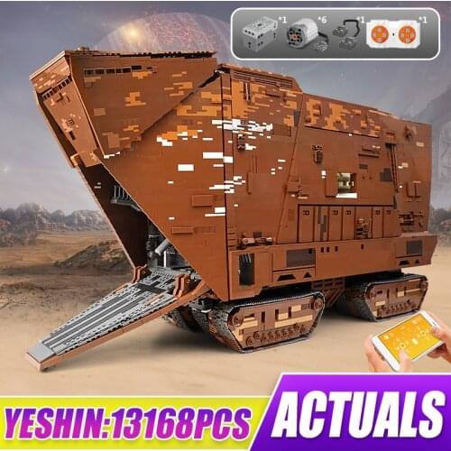 Mould King Star Plan Wars MOC 13289 The Cavegod UCS Sandcrawler Eclipse Destroyer Model Building Blocks Toys Christmas Gift