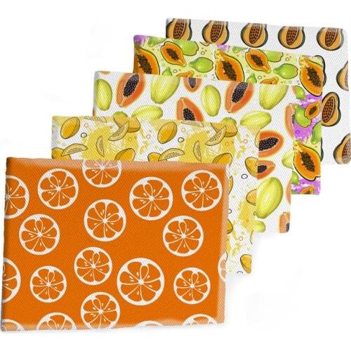 50*145CM Fruit Lemon Fabric Printed Polyester Cotton Twill Fabric Patchwor Printed