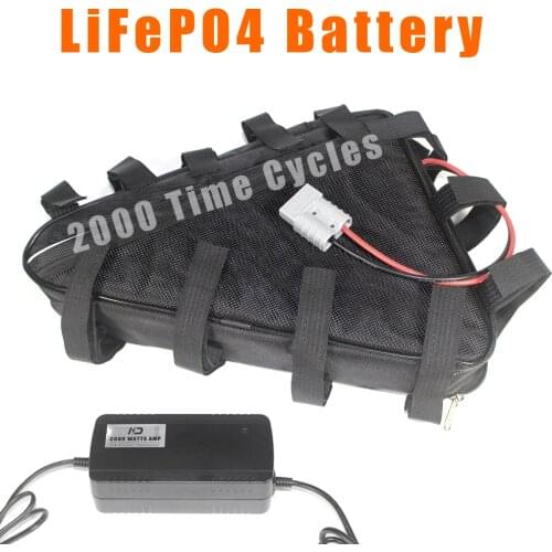 60V 20AH LiFePO4 Triangle Battery 2000W eBike Electric Bicycle Batteries Long cycle life
