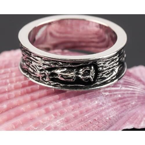 Vintage Punk Animal Owl Rings for Men Silver Color Rock Hip-hop Finger Ring Gothic Jewelry Womens Accessories Dropshipping