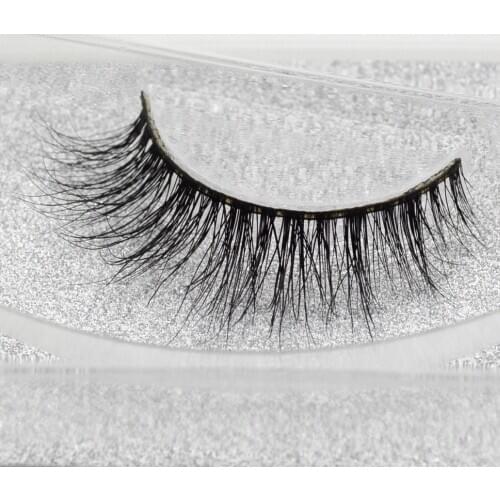 Visofree Fashion 3D Real Mink Lashes False Eyelashes Handmade Natrual Long Soft Fake Eyelashes For Makeup 1 pair A13