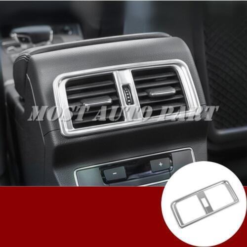 Stainless Steel Interior Center Console Rear Air Vent Outlet Cover Trim For Audi Q5 2017-2020 1pcs Car Decoration