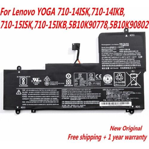 High Quality L15M4PC2 L15L4PC2 Laptop Battery For Lenovo YOGA 710-14ISK,710-14IKB,710-15ISK,710-15IKB,5B10K90778,5B10K90802