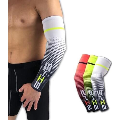 1PCS Cool Men Sport Cycling Running Bicycle UV Sun Protection Cuff Cover Protective Arm Sleeve Bike Arm Warmers Sleeves