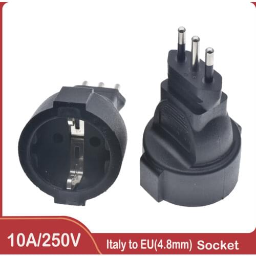 1PC embedded interface Germany German European Euro EU to Italy power plug socket Italy Travel plug Connector converter