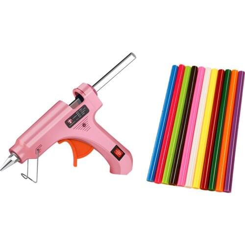 Mini Glue Gun 30W Constant Temperature Silicone Gun,DIY Projects, Repairs ,Artistic Creation,with 11pcs 7mm Color Glue Sticks