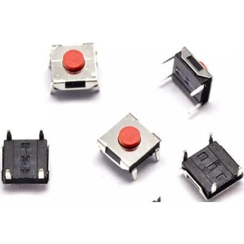 80Pcs/6*6*3.1mm SMD5 red Push Button Switch 6x6x3.1 Touch micro switch