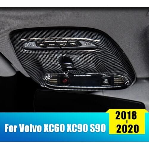 ABS Chrome Car Front Dome Reading Light Lamp Decoration Frame Cover Trim For Volvo XC60 XC90 S90 2018 2019 2020 Auto Accessories