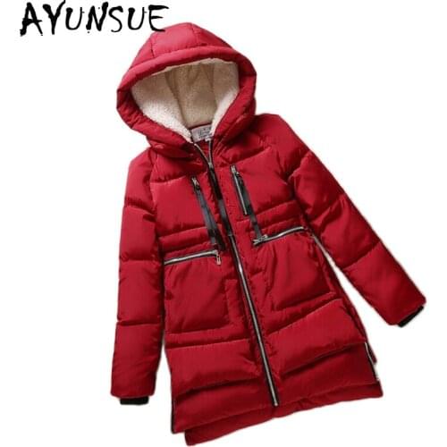 Женские красные куртки AYUNSUE China At AliExpress