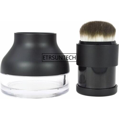 50pcs Loose Powder Jar with Sifter Black Cap Empty Cosmetic Container Makeup Compact Portable Loose Powder Box F3755