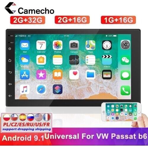 Camecho 2din car radio Android Car Multimedia GPS Player 2din Car Stereo For Volkswagen VW Nissan Hyundai Passat b6 b7 Autoradio