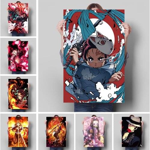 Demon Slayer Decoration Picture Mural Anime Character Poster Canvas Painting and Kids Room Wall Art Prints for Modern Home Decor