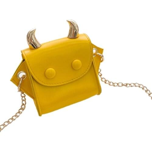 Kids Girl Small PU Leather Shoulder Bag Phone Pouch Messenger Chain Bags Crossbody Satchel Purse