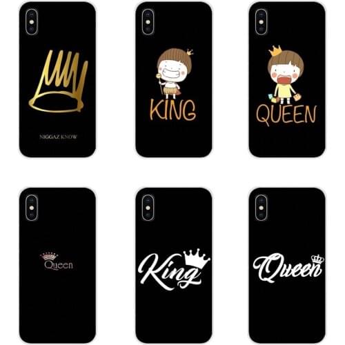 For Huawei Mate Honor 5X 6X 7 7A 7C 8 9 10 8C 8X 20 30 Lite Pro King Queen Couple Accessories Phone Cases Covers