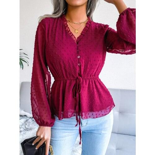 Блузки в горошек FITSHINLING China At AliExpress