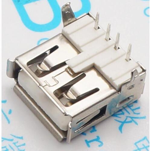 10pcs AF90 degree A type mouth AF90 pin USB seat USB charging socket USB socket interface free shipping
