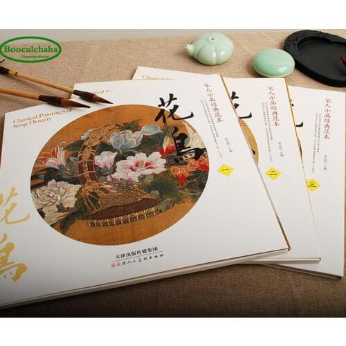 Chinese goingbi Classic textbook for copying and Appreciation :Paintings of Song Dynasty - Bird flower drawing books ,big size