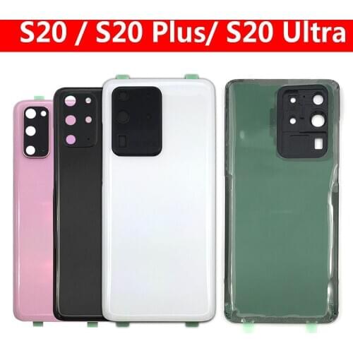 For Samsung Galaxy S20 Ultra G988 S20 Plus G985 S20 G980 Battery Door Housing Battery back cover With Camera Glass Lens