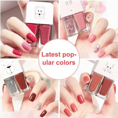 Nail Polish Non-Toxic Eco-Friendly Long Lasting Quick Dry Glossy Longwear Nail Polish Makeup Nail Accessories Tool