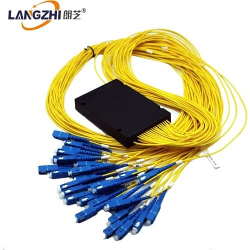 Langzhi 1*32 Catv Glasvezel Plc Splitter Pigtail Single Mode Met Sc/apc Connector Voor Ftth 1x32 ODN Box Module
