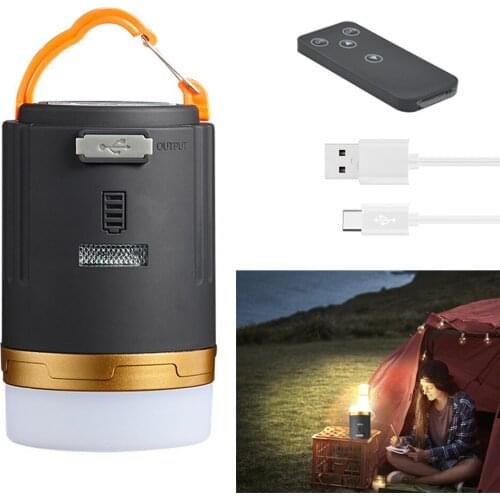 BORUiT Mini LED Camping Lamp 350LM Powerful Outdoor Night Lights with Hook Magnet Powerband Function