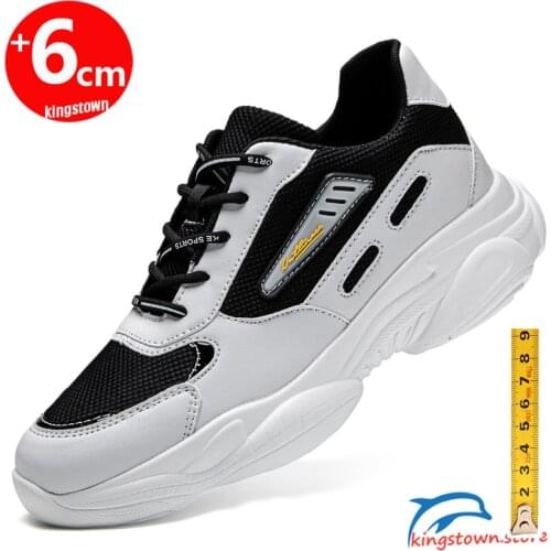 Sneakers Men Elevator Shoes Height Increasing Sports Height Increase Insole 6cm Basketball Outdoor Leisure Shoes