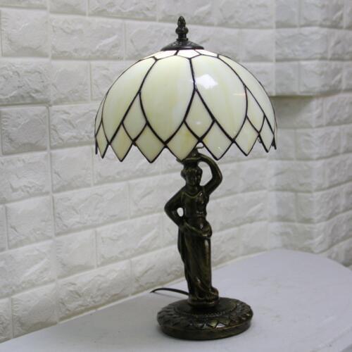 Tiffany Table Lamp Stained Glass European Baroque Classic for Living Room E27 110-240V