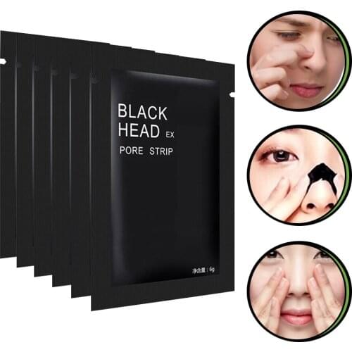 NEW 10pcs/lot Deep Cleansing Black Mud Mask Blackhead Remover Mask Acne Pore Cleaning Peel Off Nose Skin Care TSLM2