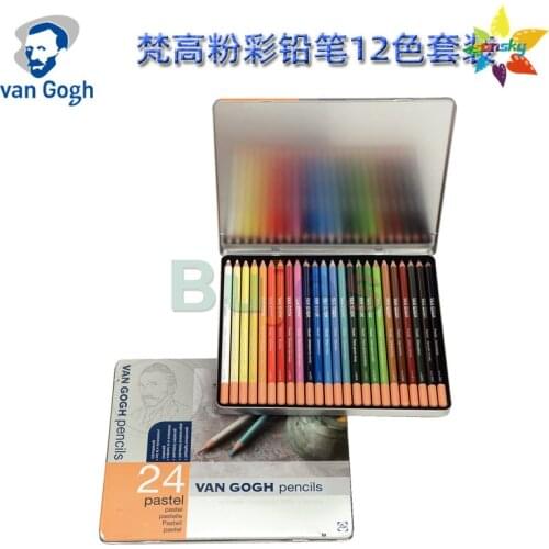 OEM van gogh 12 24 color Pencil lapis de cor pastel color Pen Student Art Sketch Painting Supply derwent Drawing pencil art set