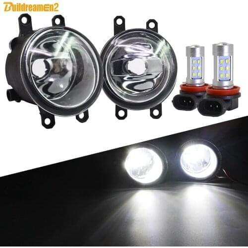 Fog Light Assembly H11 Car Right + Left LED Fog Lamp DRL 12V For Toyota Land Cruiser Prado Camry Tundra C-HR Sienna Solara Prius