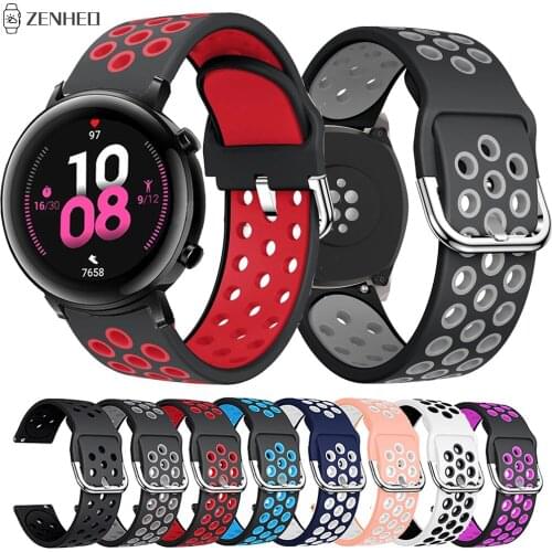 Silicone Watchband for Huawei Watch GT GT2 42mm 46mm Replacement Watch Band Strap for Huawei Honor Magic Watch 2 42mm 46mm